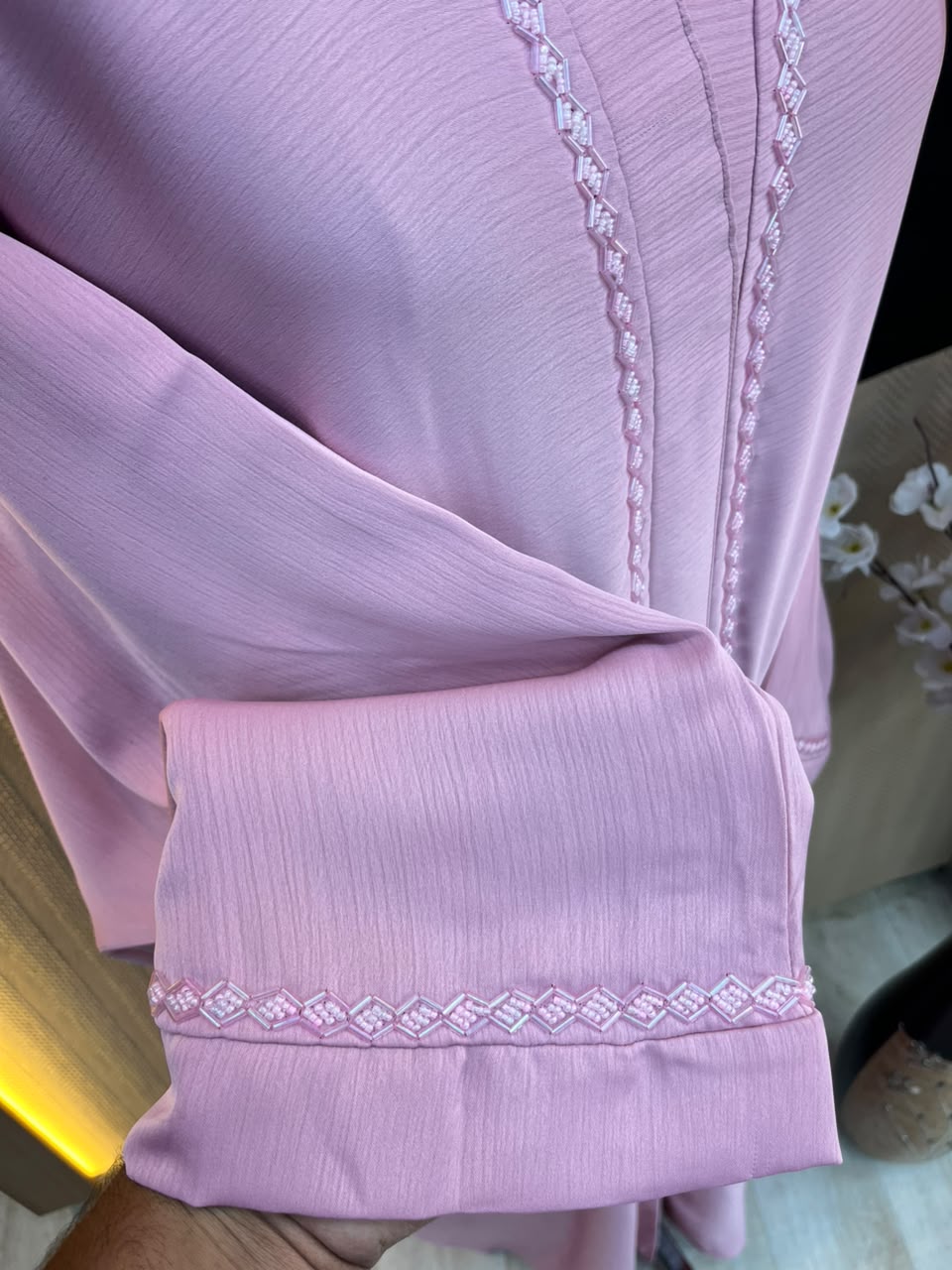 1121 The Premium Abaya - Pastel Pink