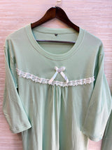 1211 Korean Bow Night Wear - Mint