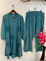 1202 Floral Patch Work Coord Set - Sage Green