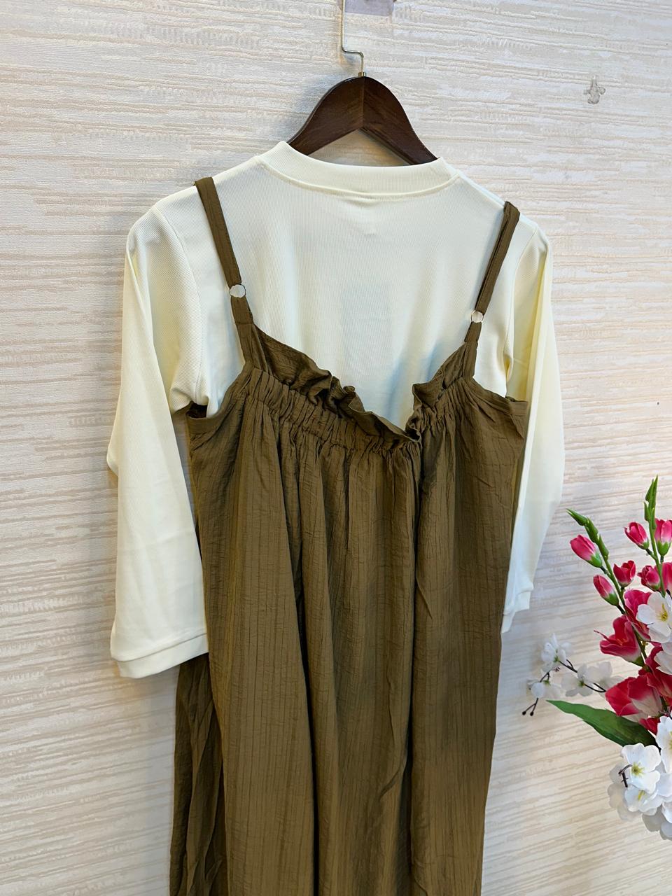 895 Floral Flare Coord Set - Brown