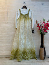 996 Floral Flare Coord Set - Lime