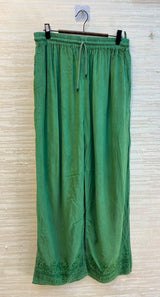 1205 Kashmiri Embroidered Coord Set - Parrot Green