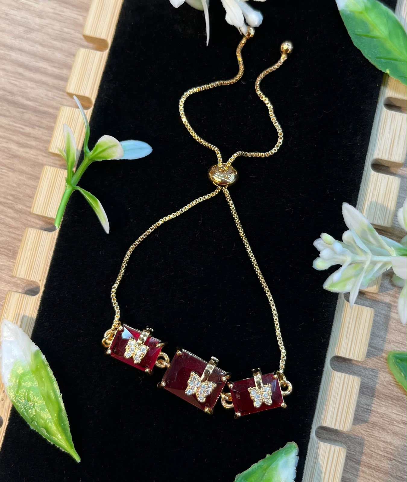 1139 Royal Sparkle Adjustable Stone Bracelet