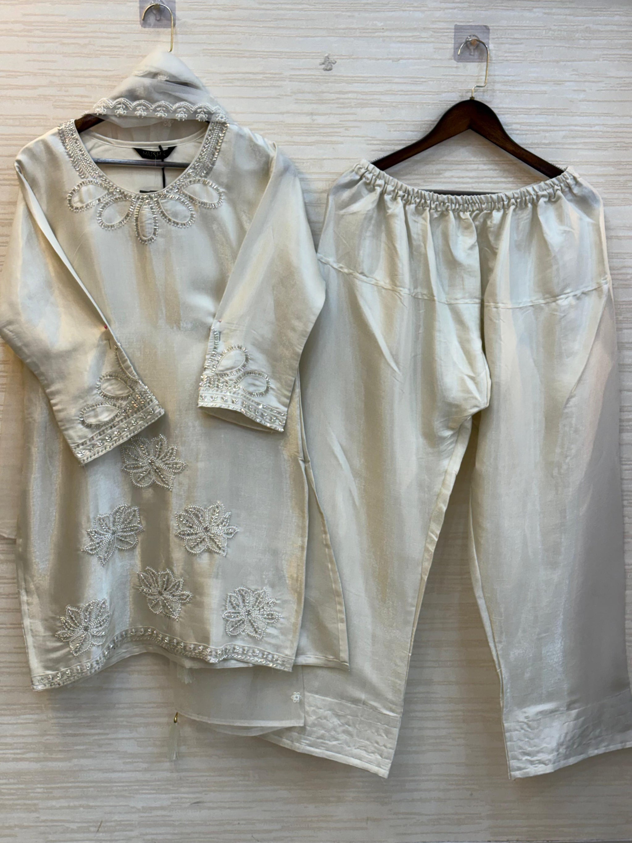 549 Mushq Farshi Salwar - Cream