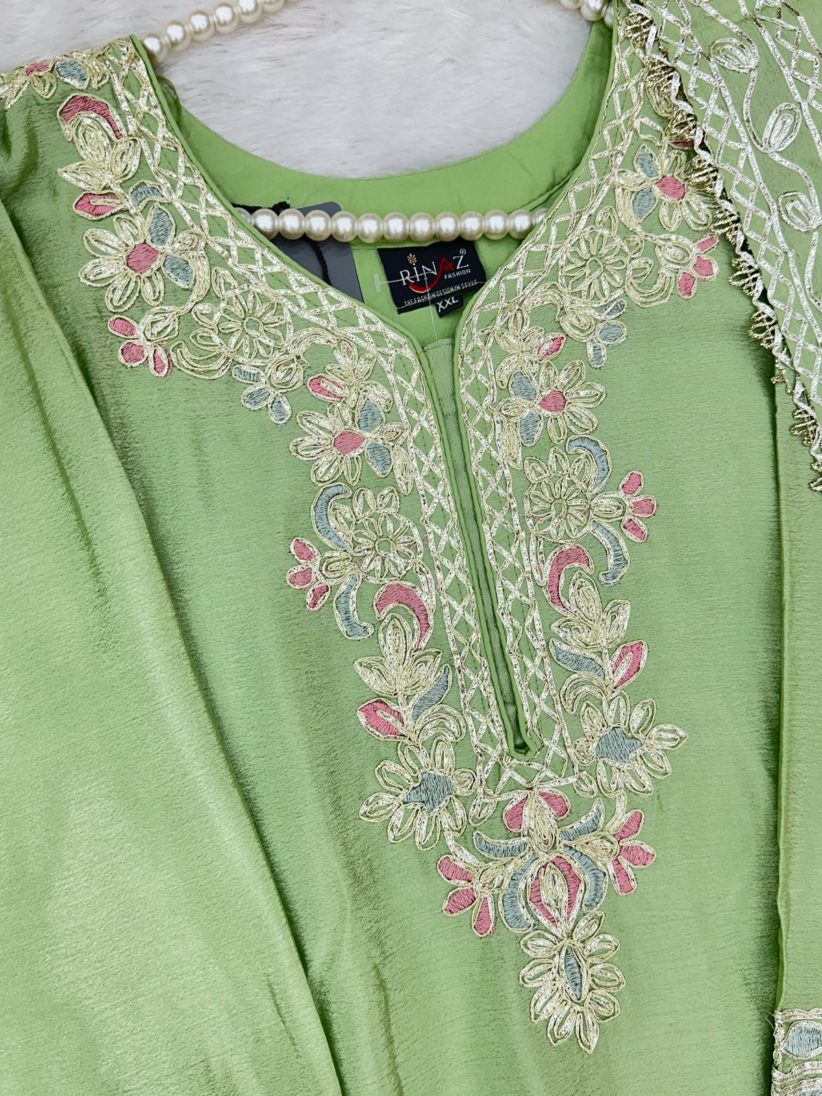 1435 Heavy Pakistani Partywear - Green