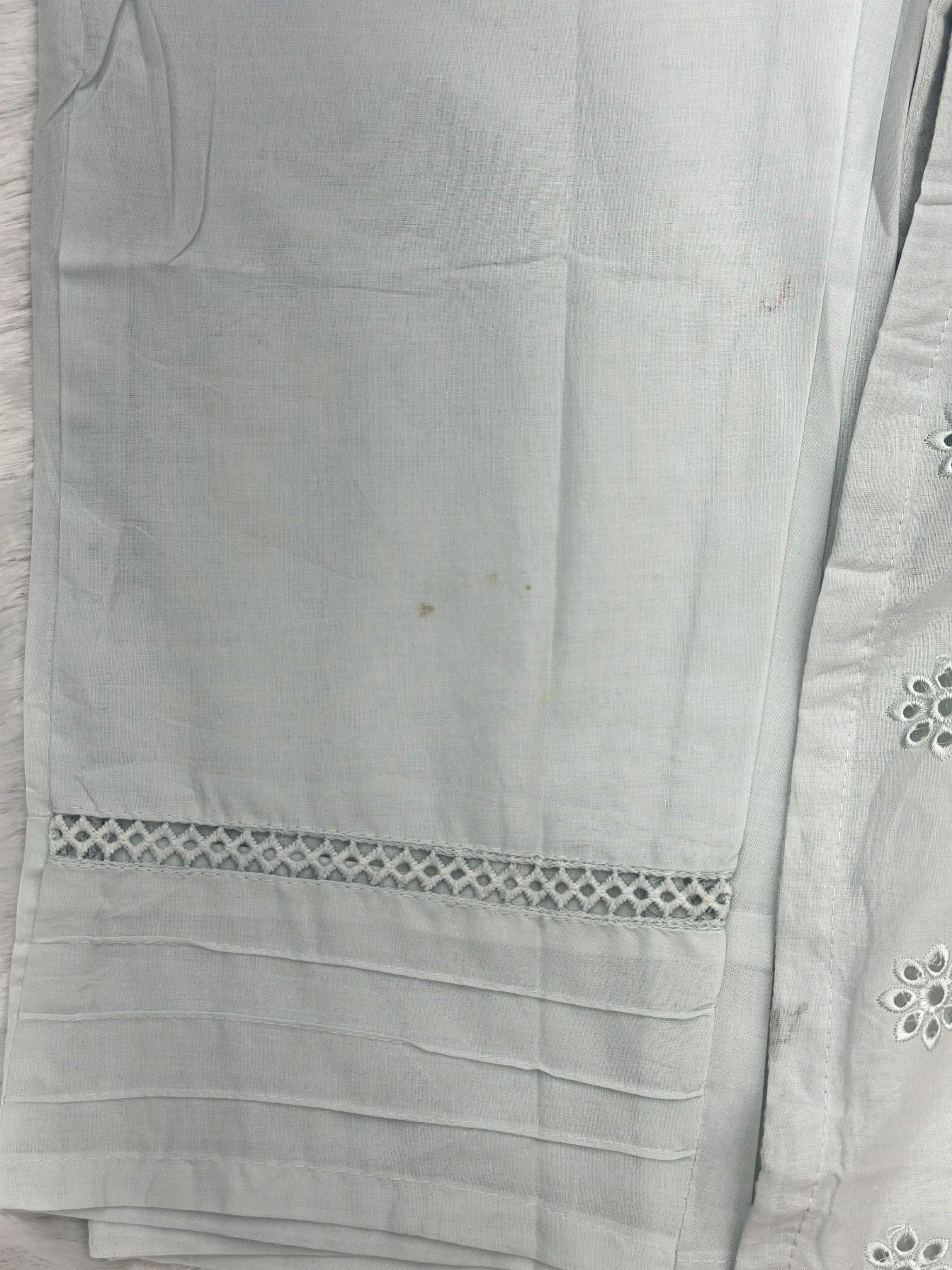 659 Premium Pakistani Lawn Cordset Set - Aqua