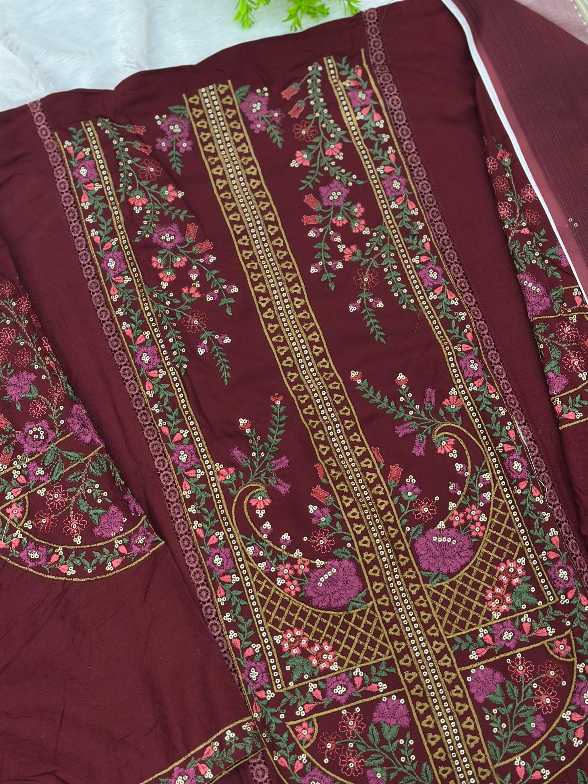 964 Maria-B Unstitched Pakistani Embroidered Suit