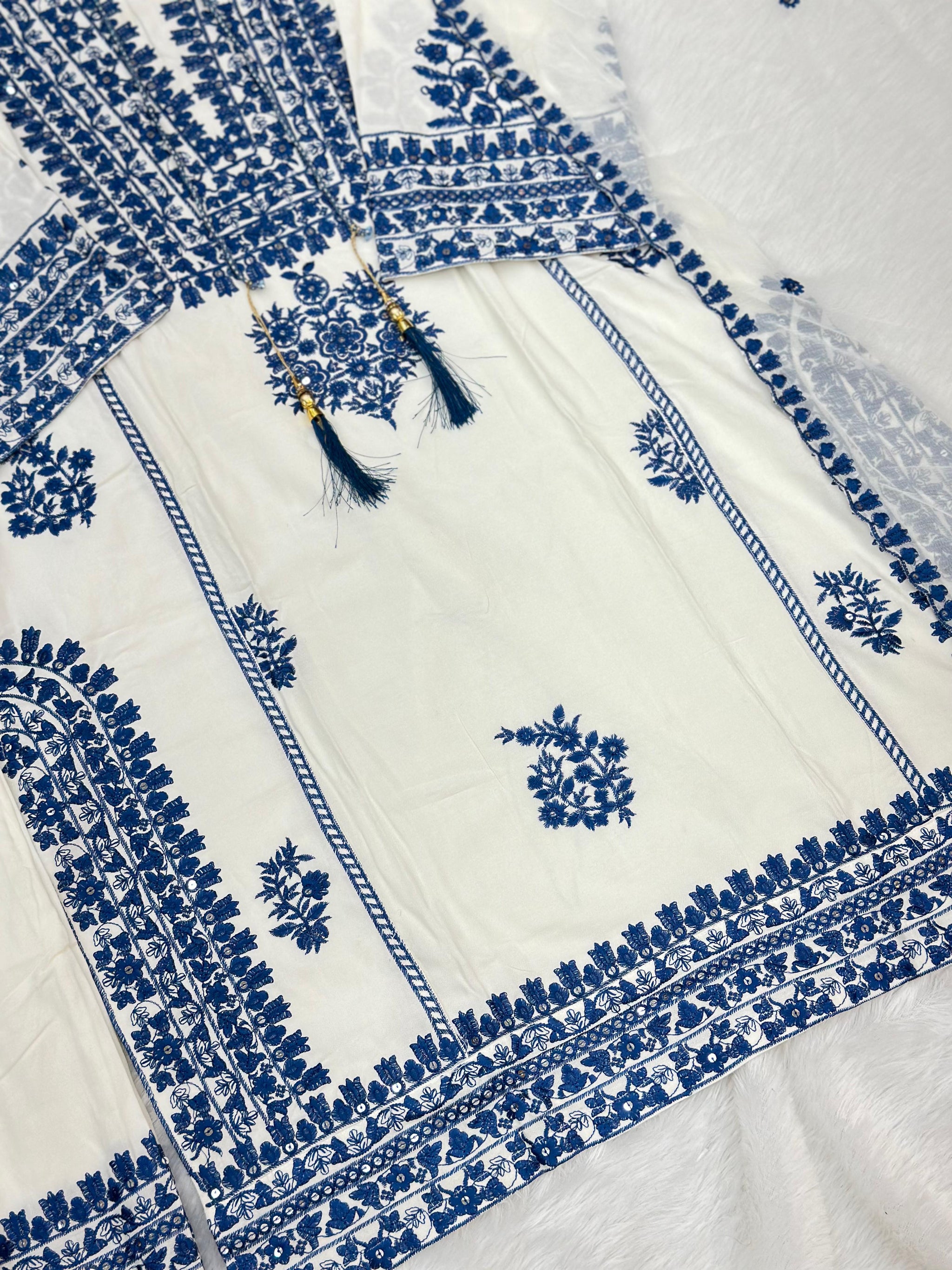 798 Readymade Pakistani Palazzo Coord-Set