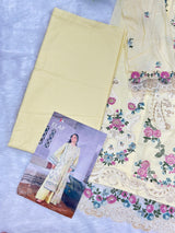 834 Elaf Pakistani Unstitched chikan Lawn Suit