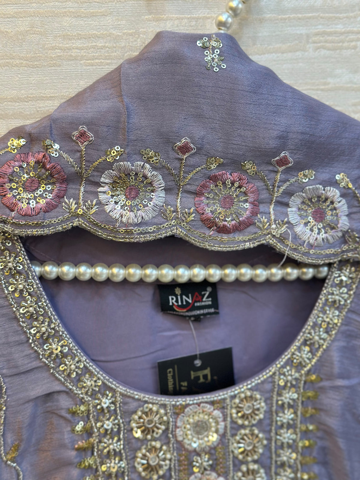 1784 Pakistani Party Wear - Lavender Grey