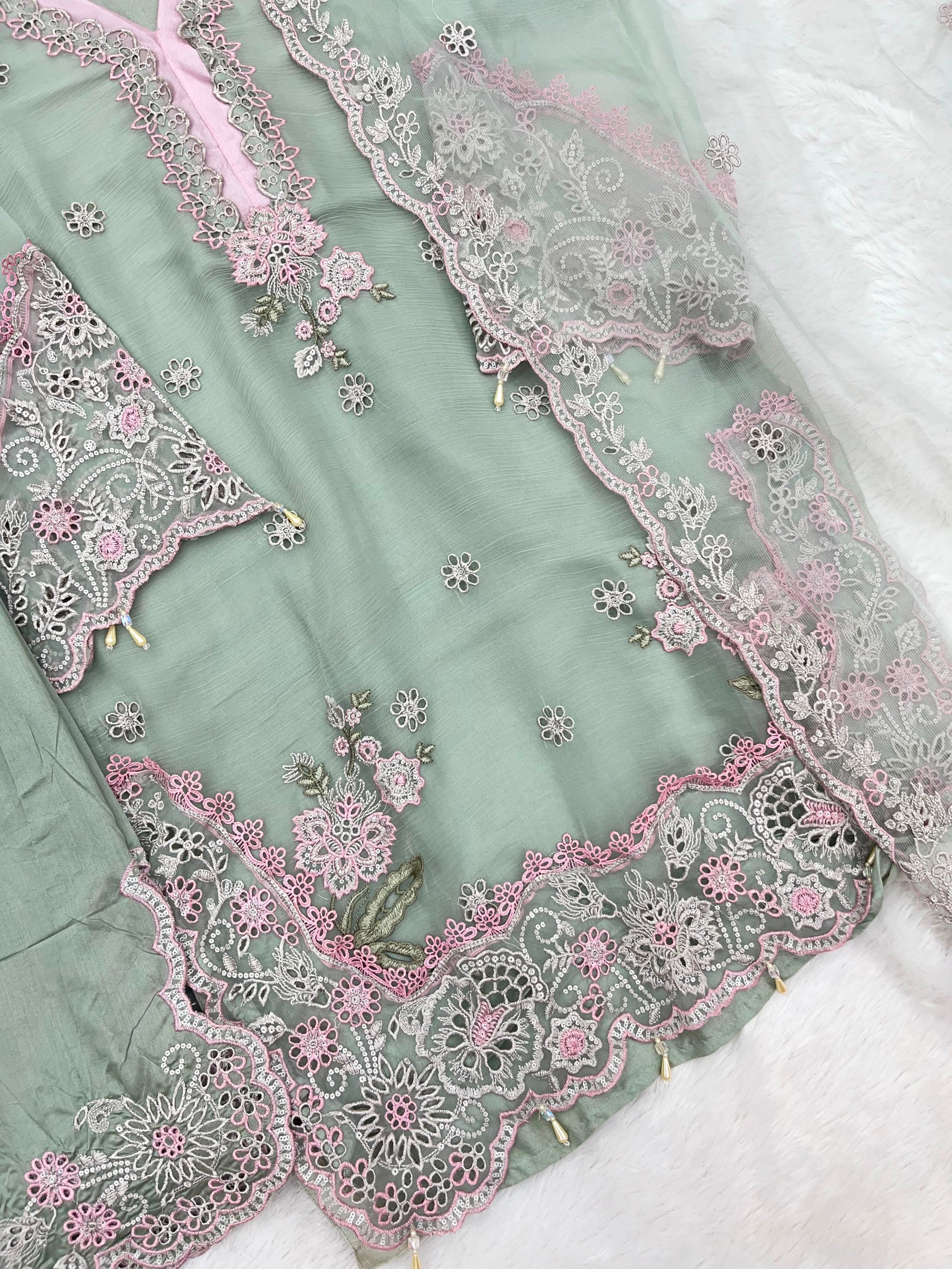 1144 Premium Pakistani Partywear - Sea Green