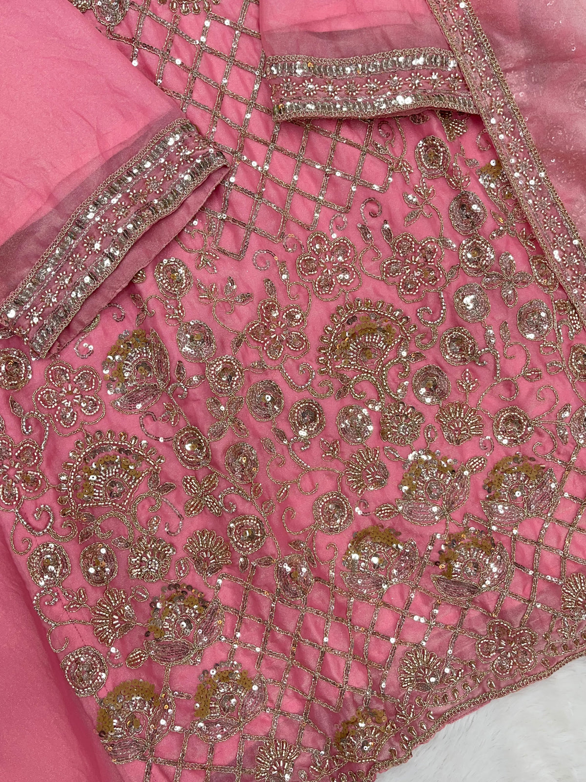 1427 Heavy Pakistani Partywear - Pink