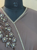 648 The Premium Abaya - Mauve Brown
