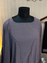 1119 The Premium Abaya - Slate Gray