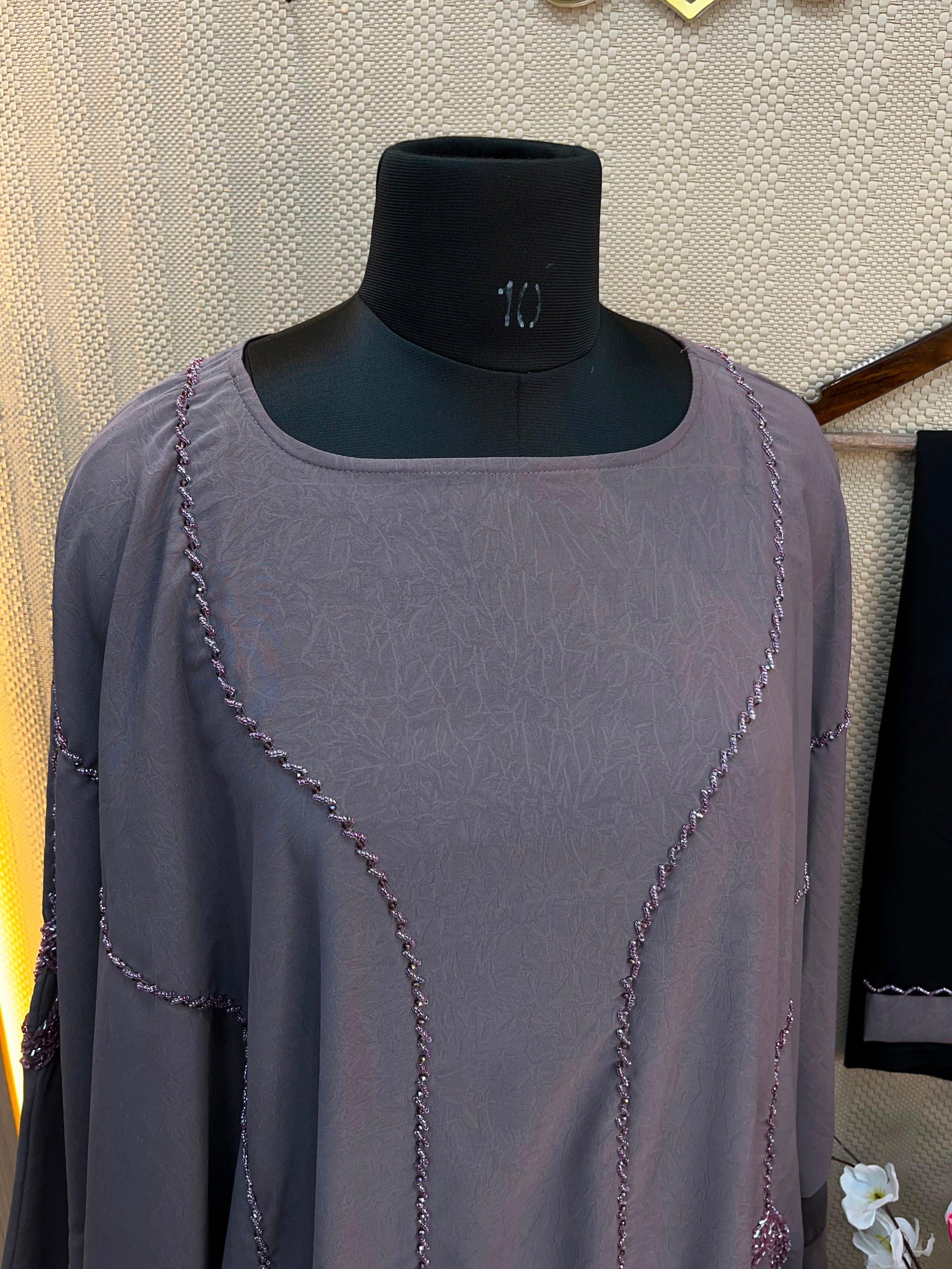 1119 The Premium Abaya - Slate Gray