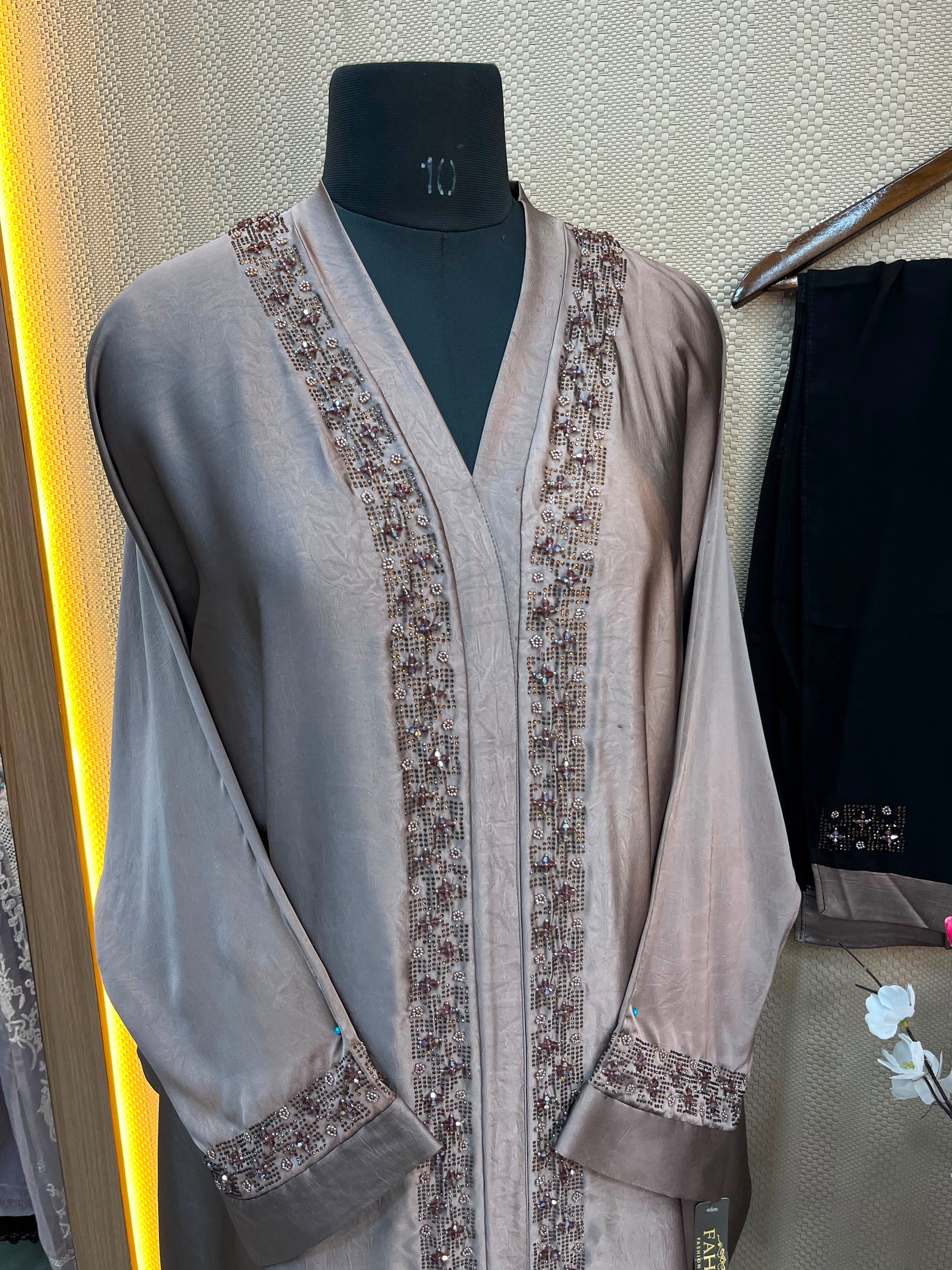 1120 The Premium Abaya - Mocha Taupe