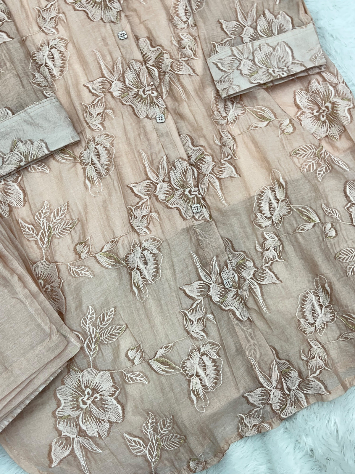 1401 Korean Floral CoordSet - Peach