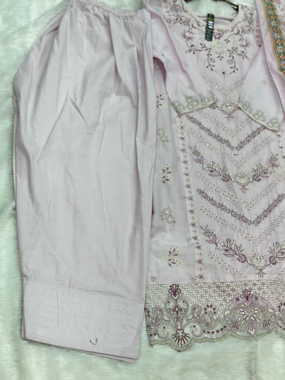 678 Pakistani Lawn Farshi Suit