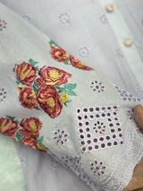659 Premium Pakistani Lawn Cordset Set - Ash Lilac