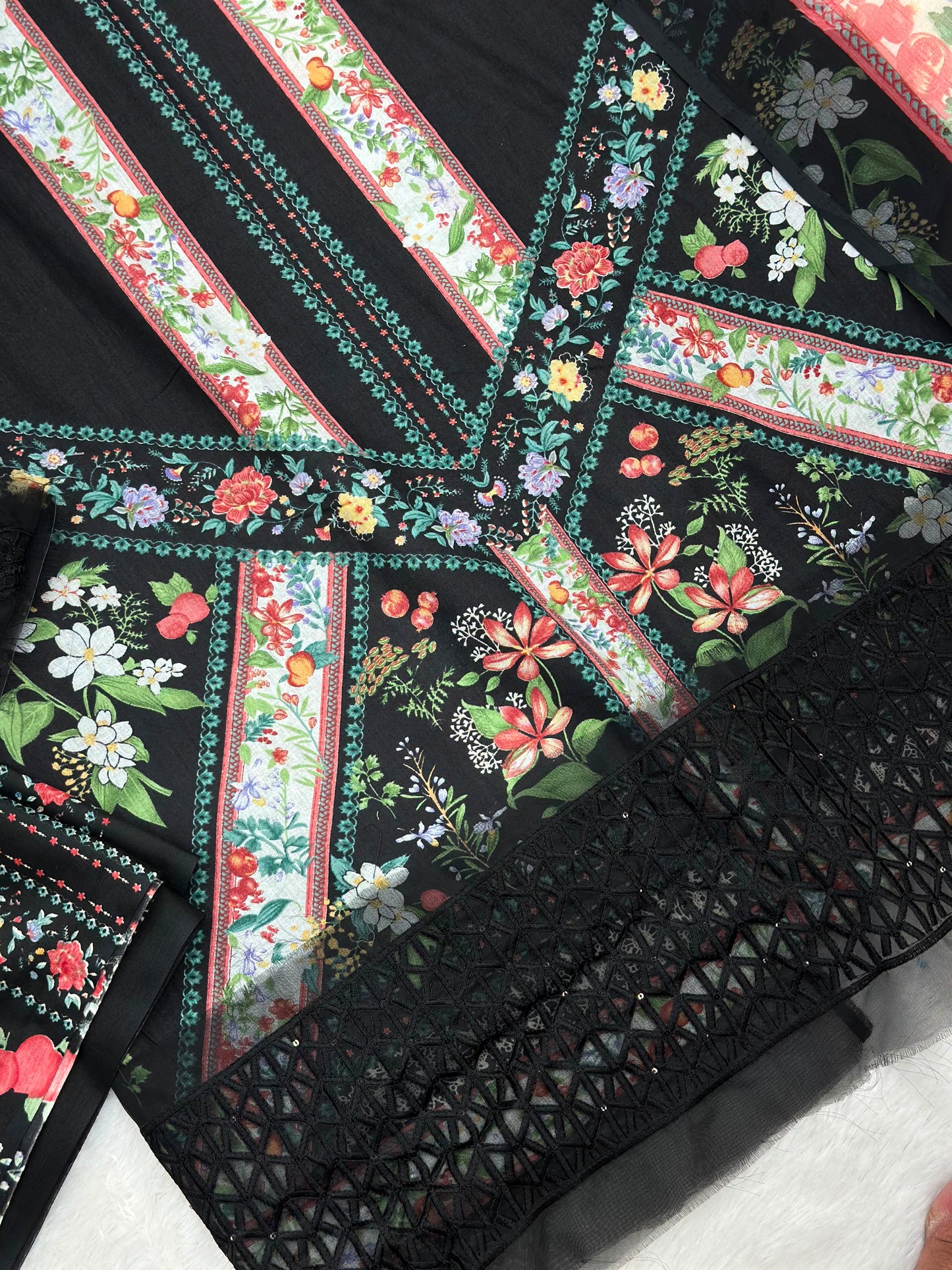 987 Unstitched Casual Lawn Suit
