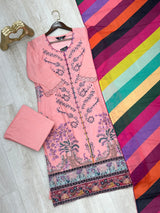 625 Premium Pakistani Lawn Suit - Pink