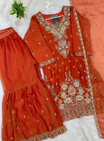 1426 Heavy Pakistani Partywear - Orange