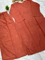 693 Lucknowi Palazzo Set - Brick
