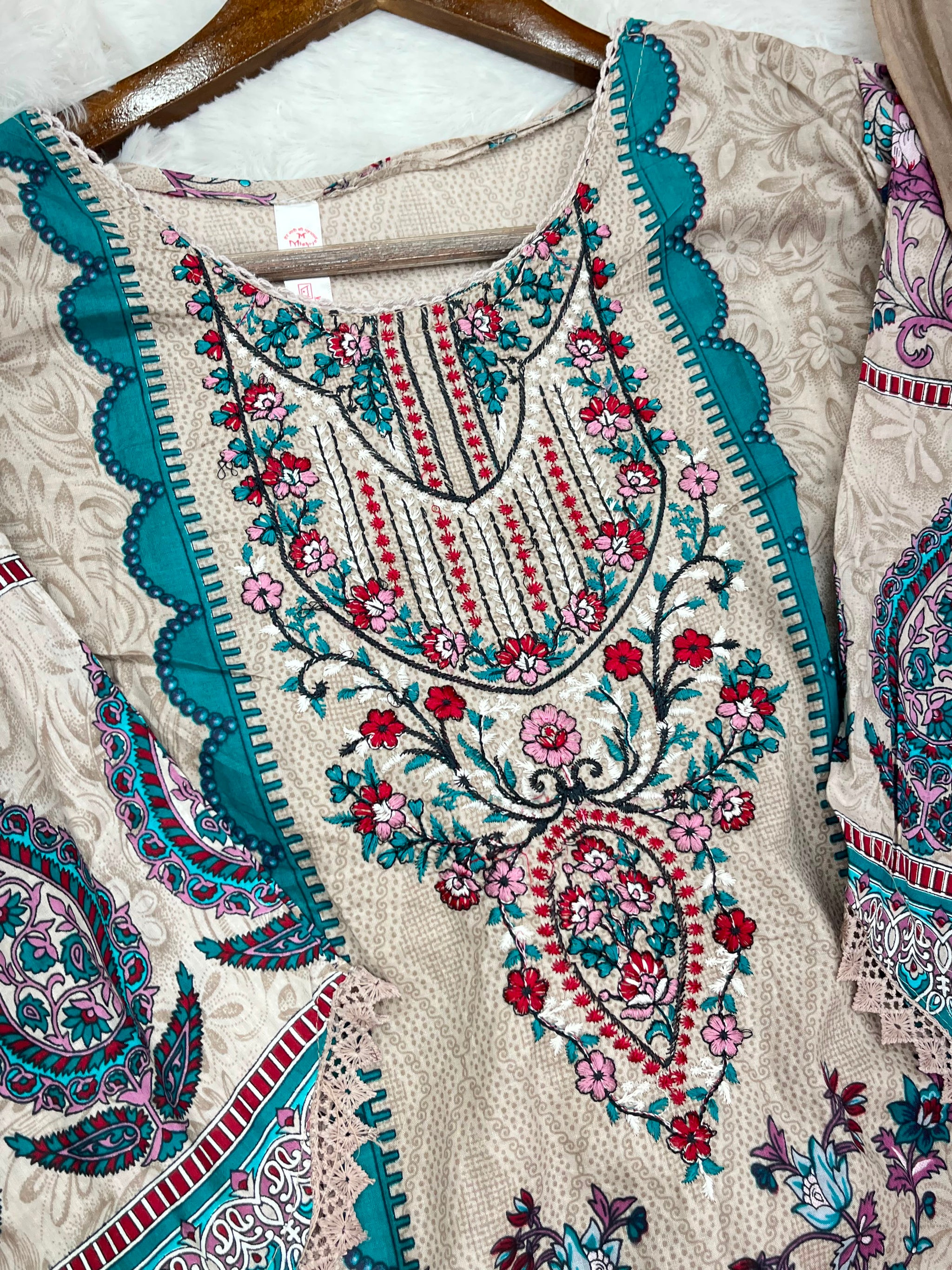 1219 Pakistani Embroidered Suit