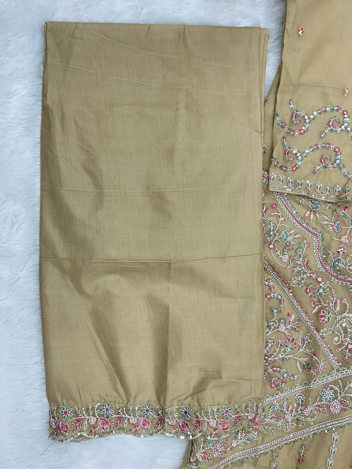 1434 Heavy Pakistani Partywear - Olive Green