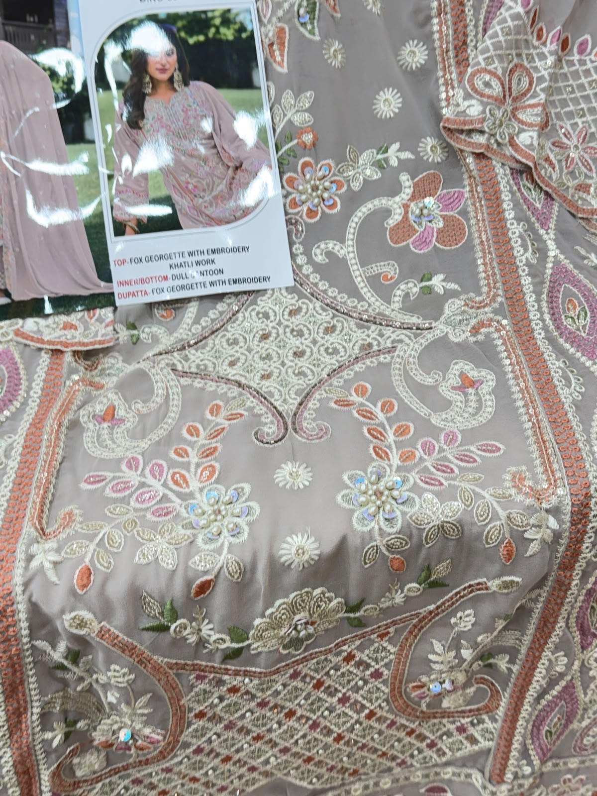1440 Partywear Unstitched Partywear - Grey