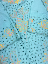 631 Premium Pakistani Lawn Suit - Aqua