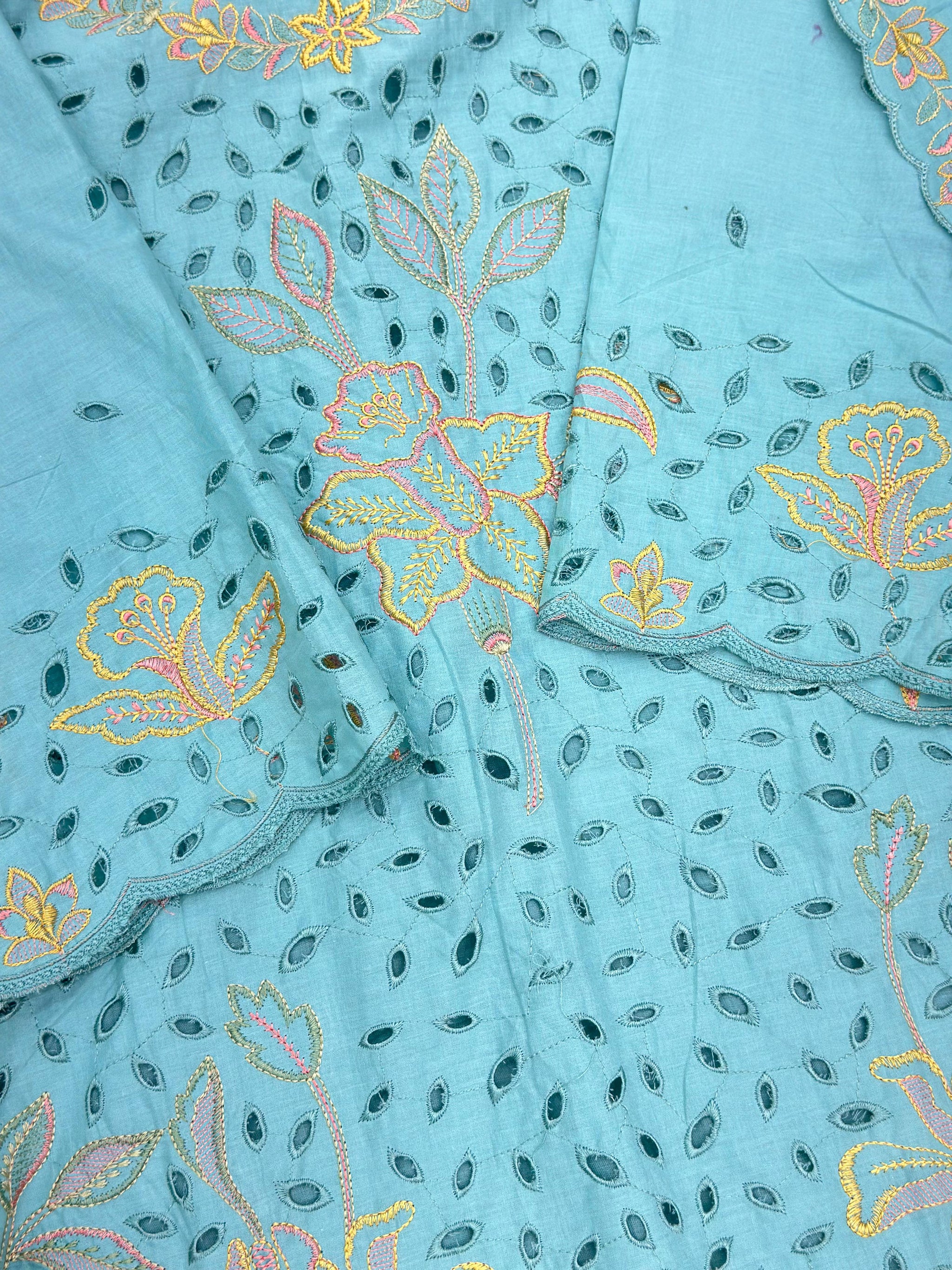 631 Premium Pakistani Lawn Suit - Aqua