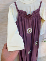 895 Floral Flare Coord Set - Purple