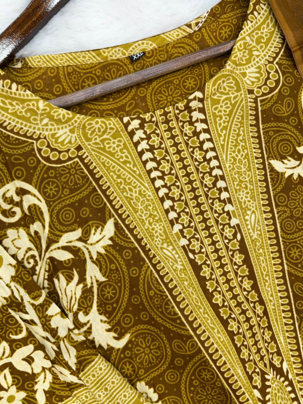 1450 Pakistani Embroidered Suit - Mustard Olive
