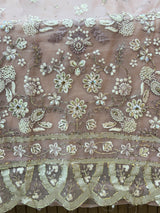 1438 Pakistani Unstitched Partywear - Pink