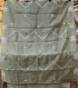 1436 Pakistani Unstitched Partywear - Beige