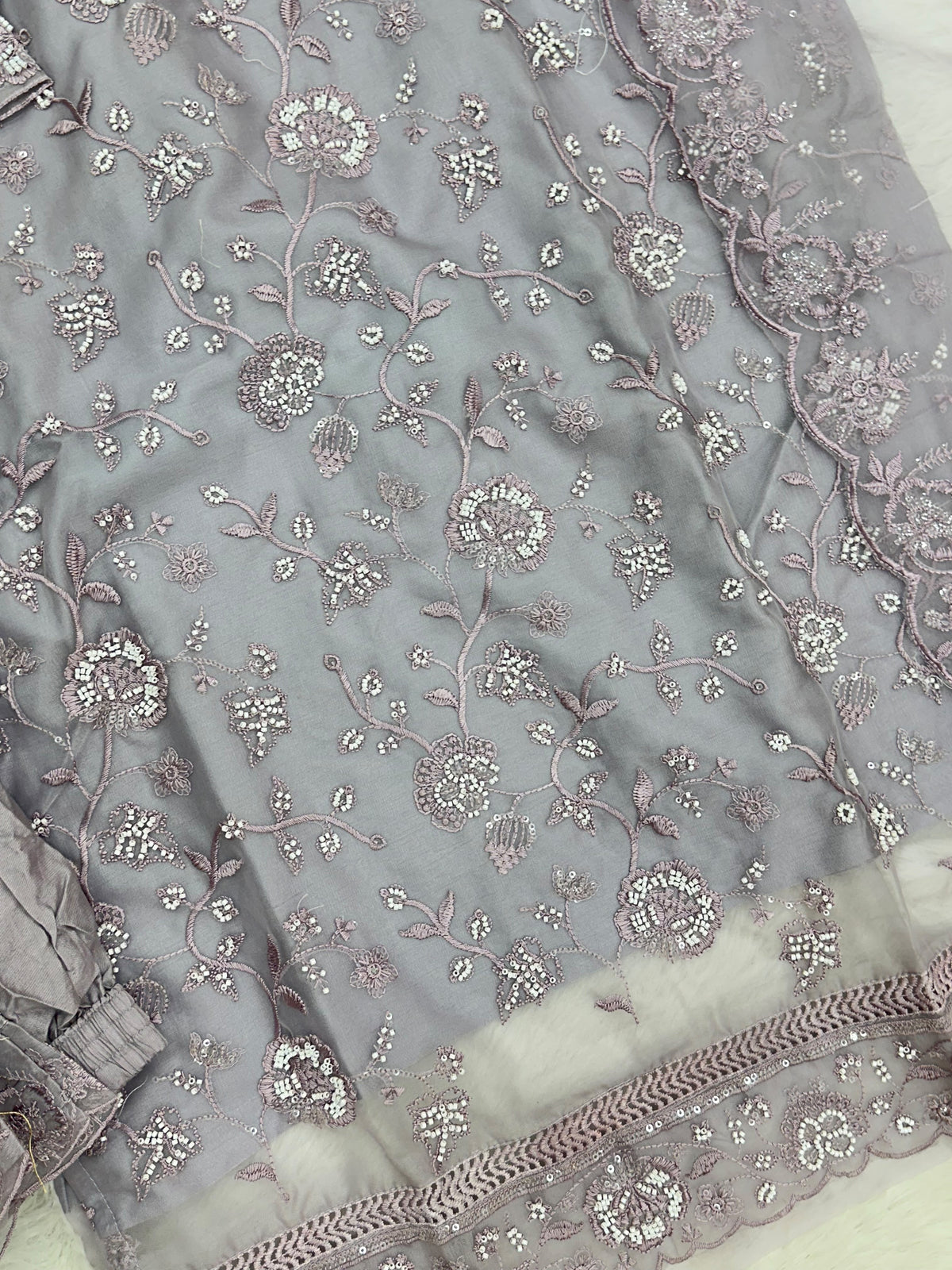 1432 Heavy Pakistani Partywear - Lilac