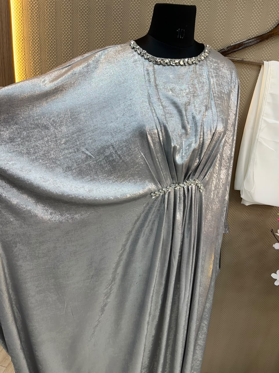 1134 The Premium Abaya - Silver