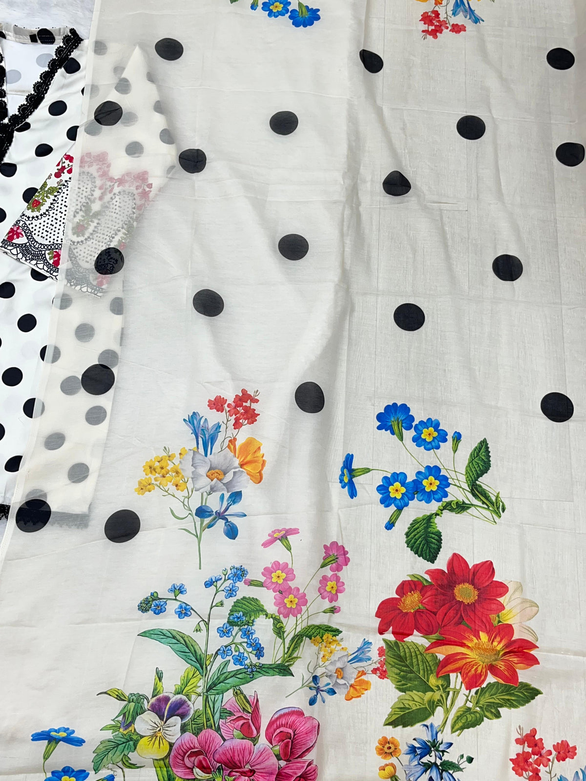 1355 Polka-Dot Floral Coordset