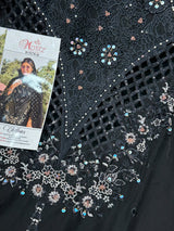 1442 Motifz Unstitched Partywear - Black