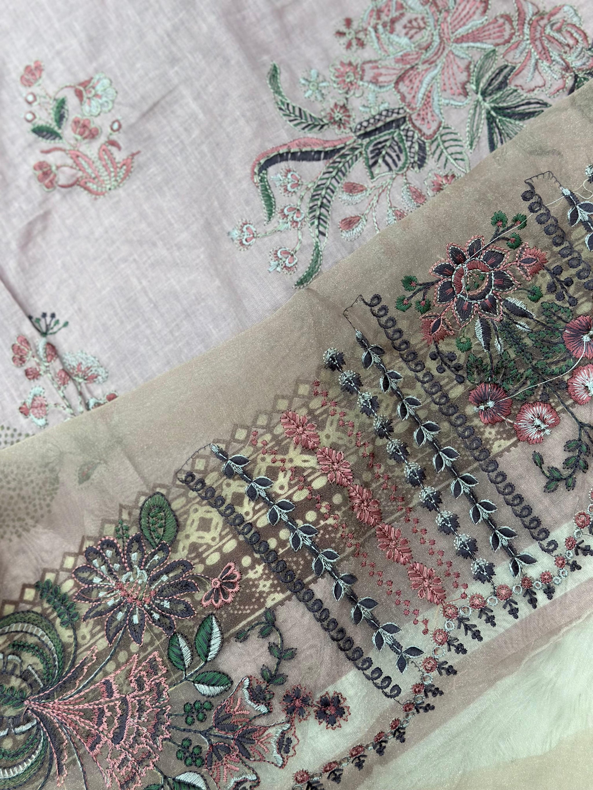 967 Unstitched Pakistani Embroidered Suit