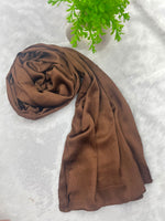 1185 Modest Satin Hijab - Mocha Brown
