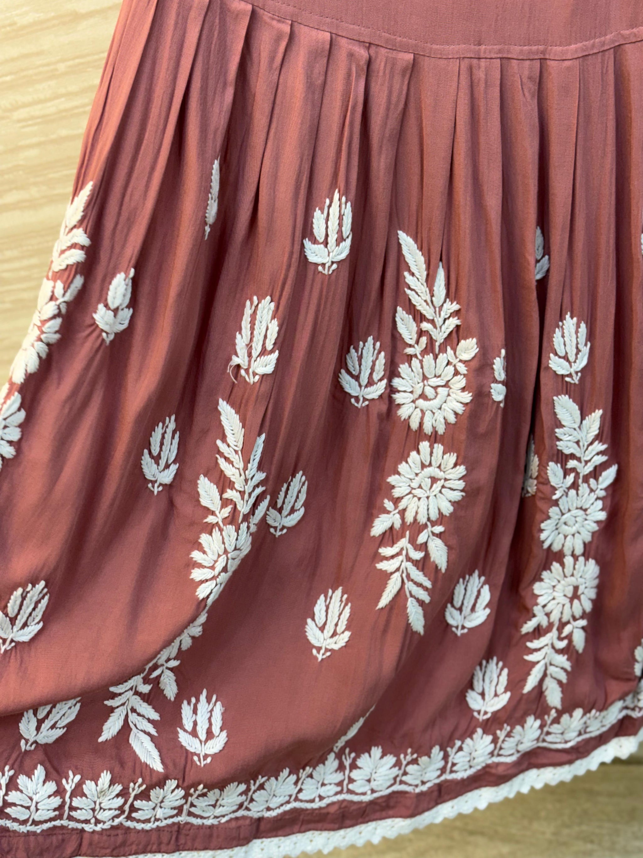 615 Lucknowi Gharara Set | Peach