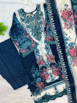 1498 Pakistani Heavy Lawn Suit - 3