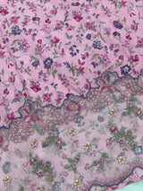 682 Pakistani Lawn Suit - Pink
