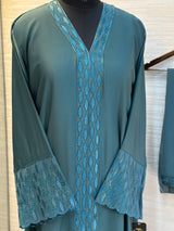 1113 The Premium Abaya - Peacock Teal