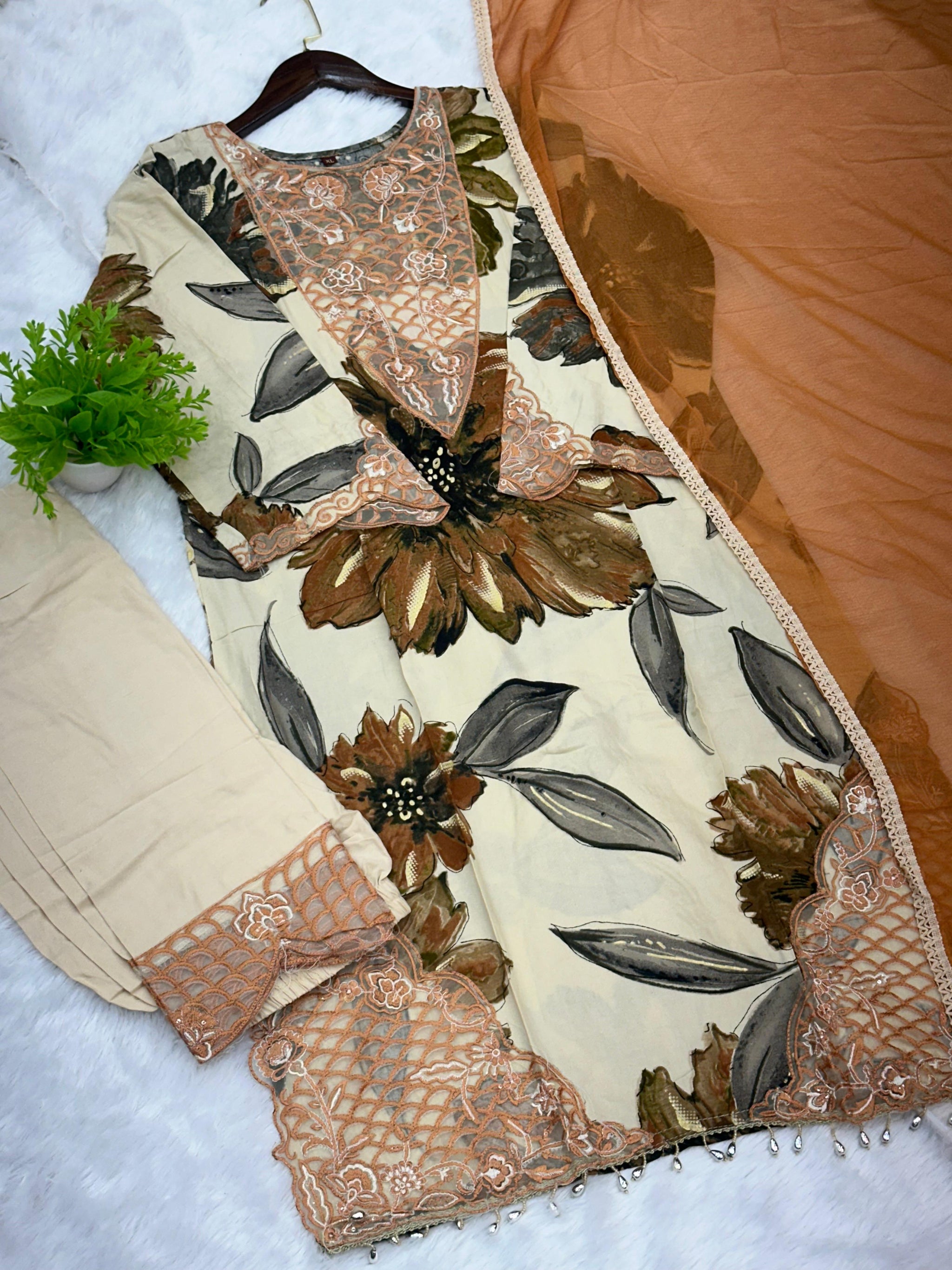 791 Readymade Pakistani Printed Coord-Set