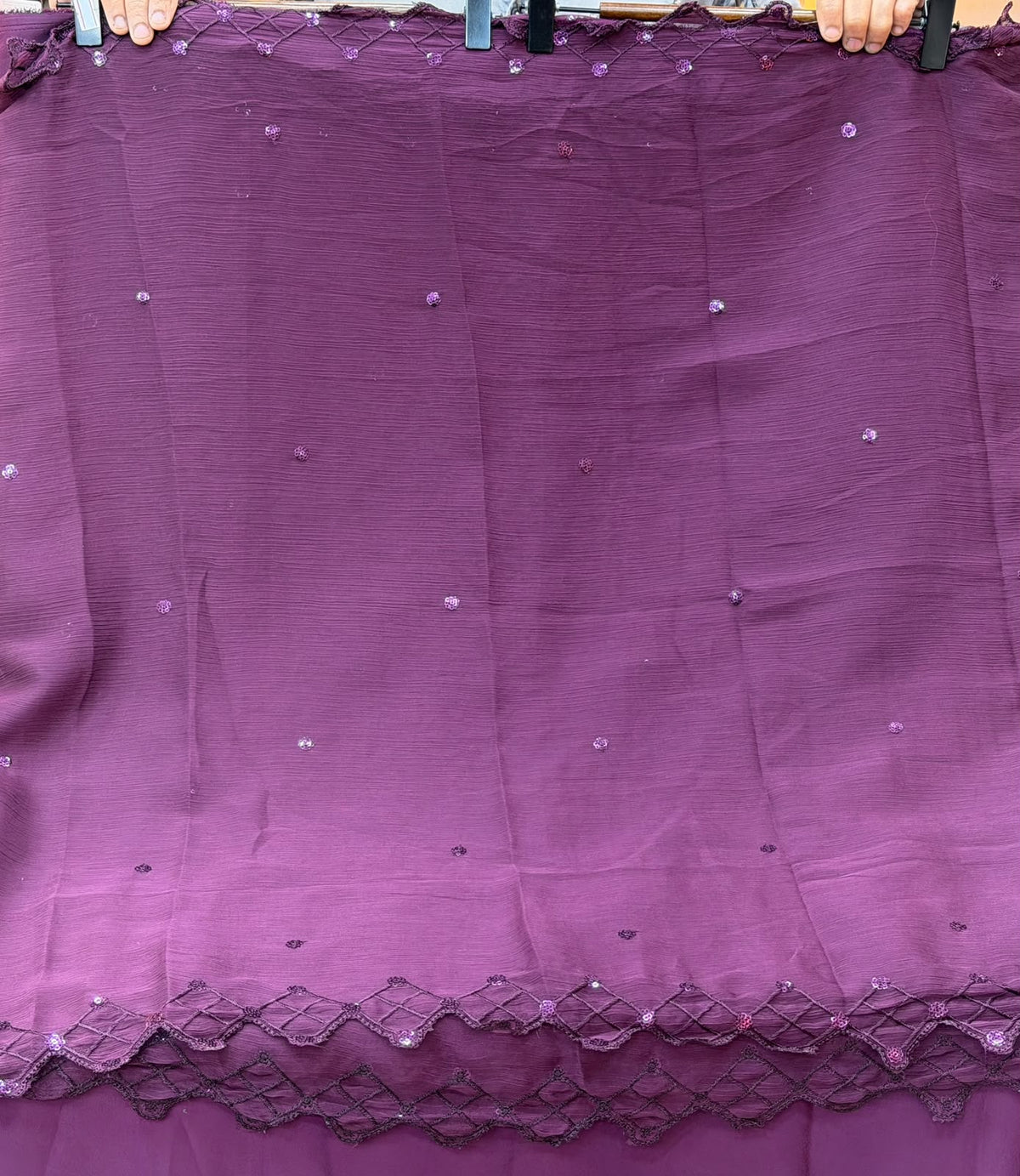 1442 Motifz Unstitched Partywear - Purple