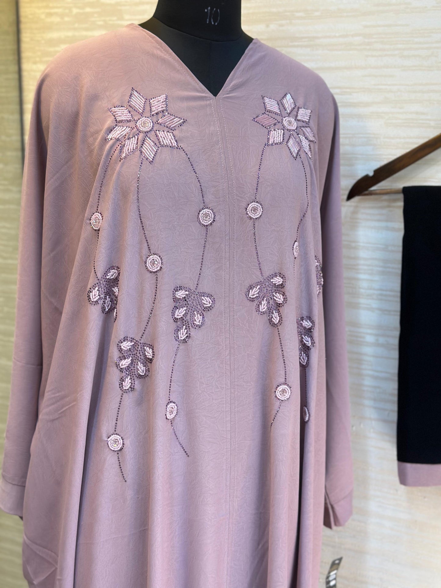 1116 The Premium Abaya - Lavender Gray
