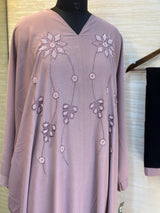 1116 The Premium Abaya - Lavender Gray